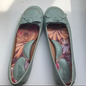 Born Louise flats with bow aqua blue 9 M